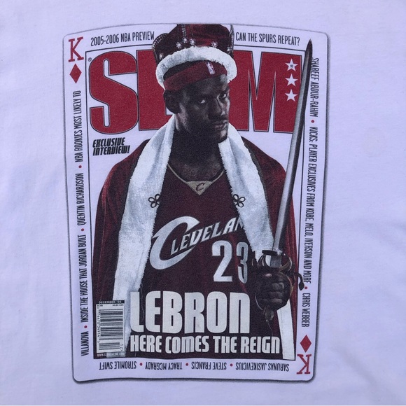 Iconic ‘05/‘06 LeBron James Cleveland Cavs SLAM Magazine Cover Tee - Size XXL - Picture 3 of 16